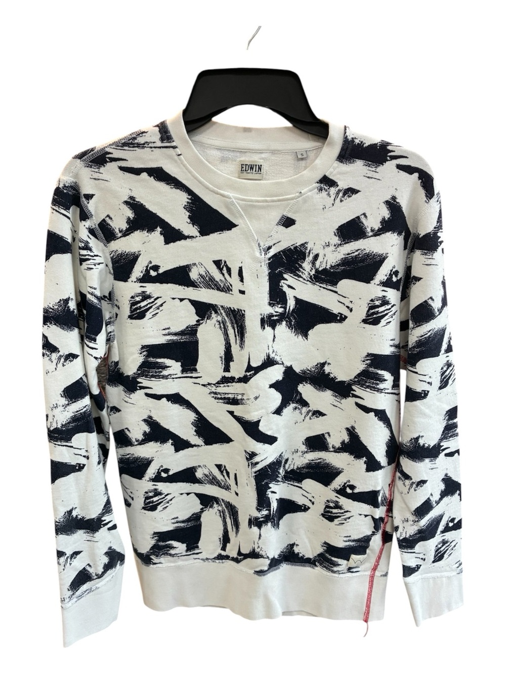 Edwin Heavyweight Classic Sweatshirt Overprint AOP abstract brushstroke Sz S